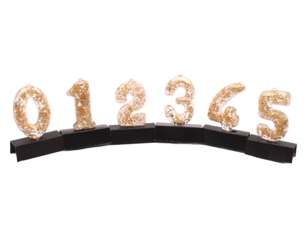 شمع اعداد طلایی