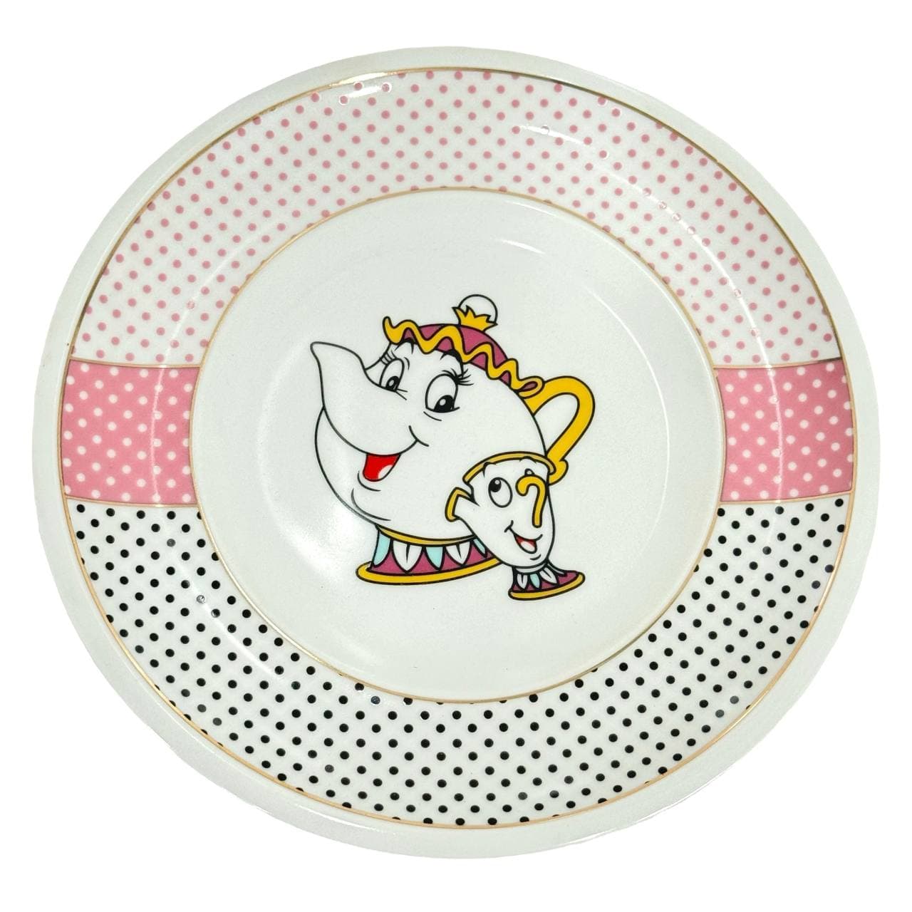 بشقاب دیو و دلبر دور سفید