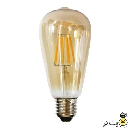 لامپ ادیسونی فیلامنتی 6 وات مدل ST64 خطی
