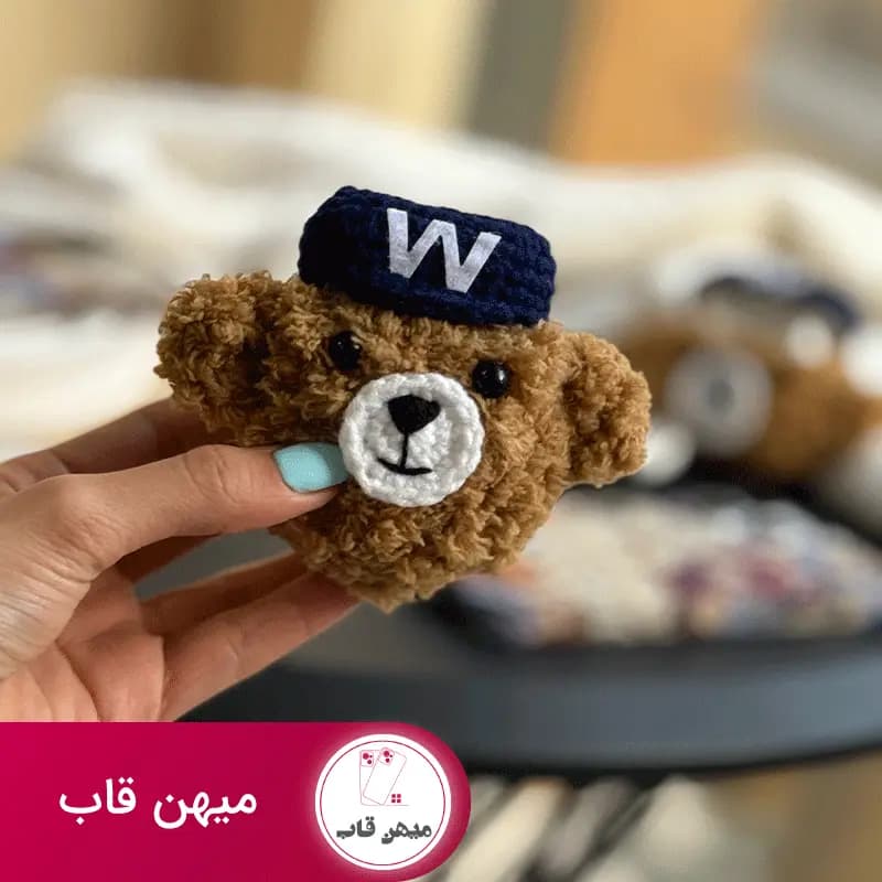 کاور ایرپاد پشمی خرس کلاه دار - کد (۹۲۴۸)