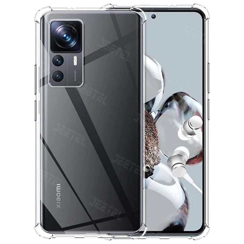 گارد شفاف ایربگ دار برای گوشی Xiaomi 12T / 12T Pro مدل ژله ای محافظ لنزدار
