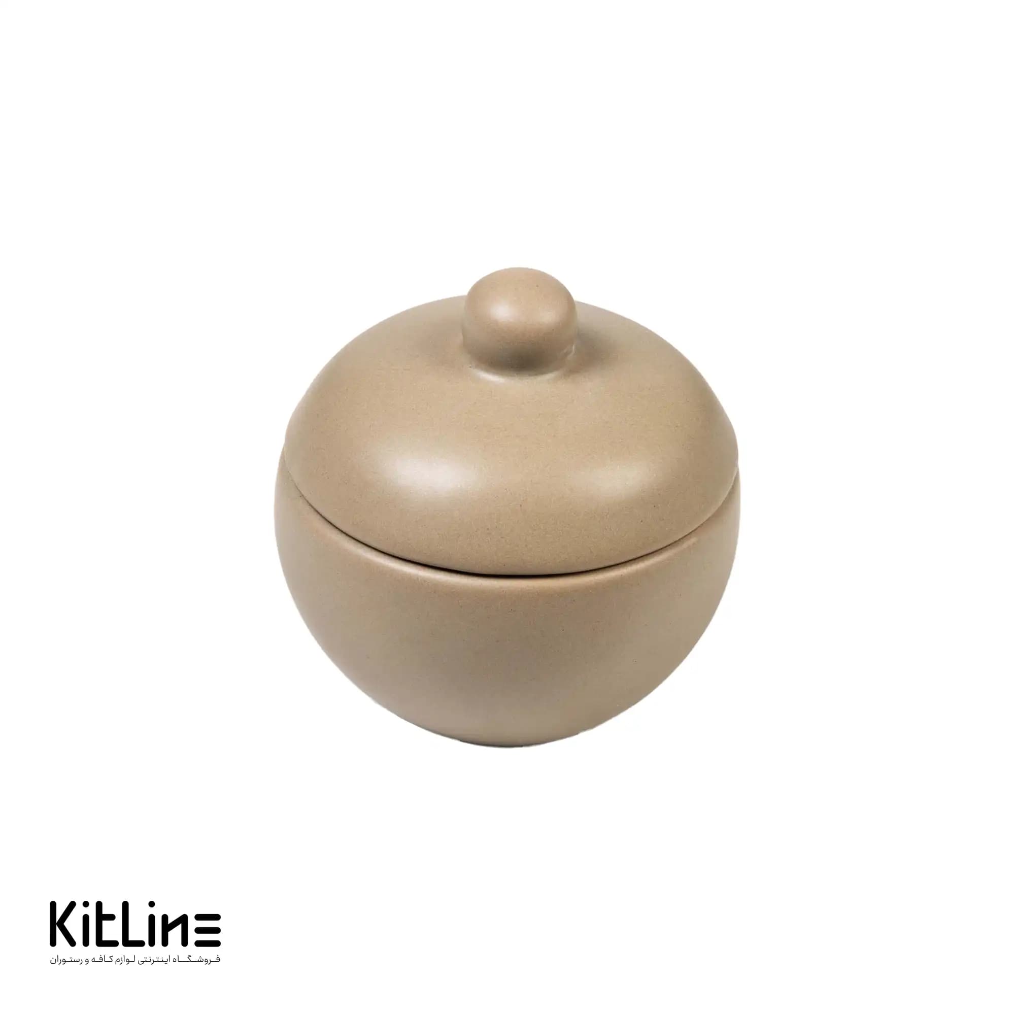 قندان سرامیکی ۱۰ سانتیمتری کرم دوریکا