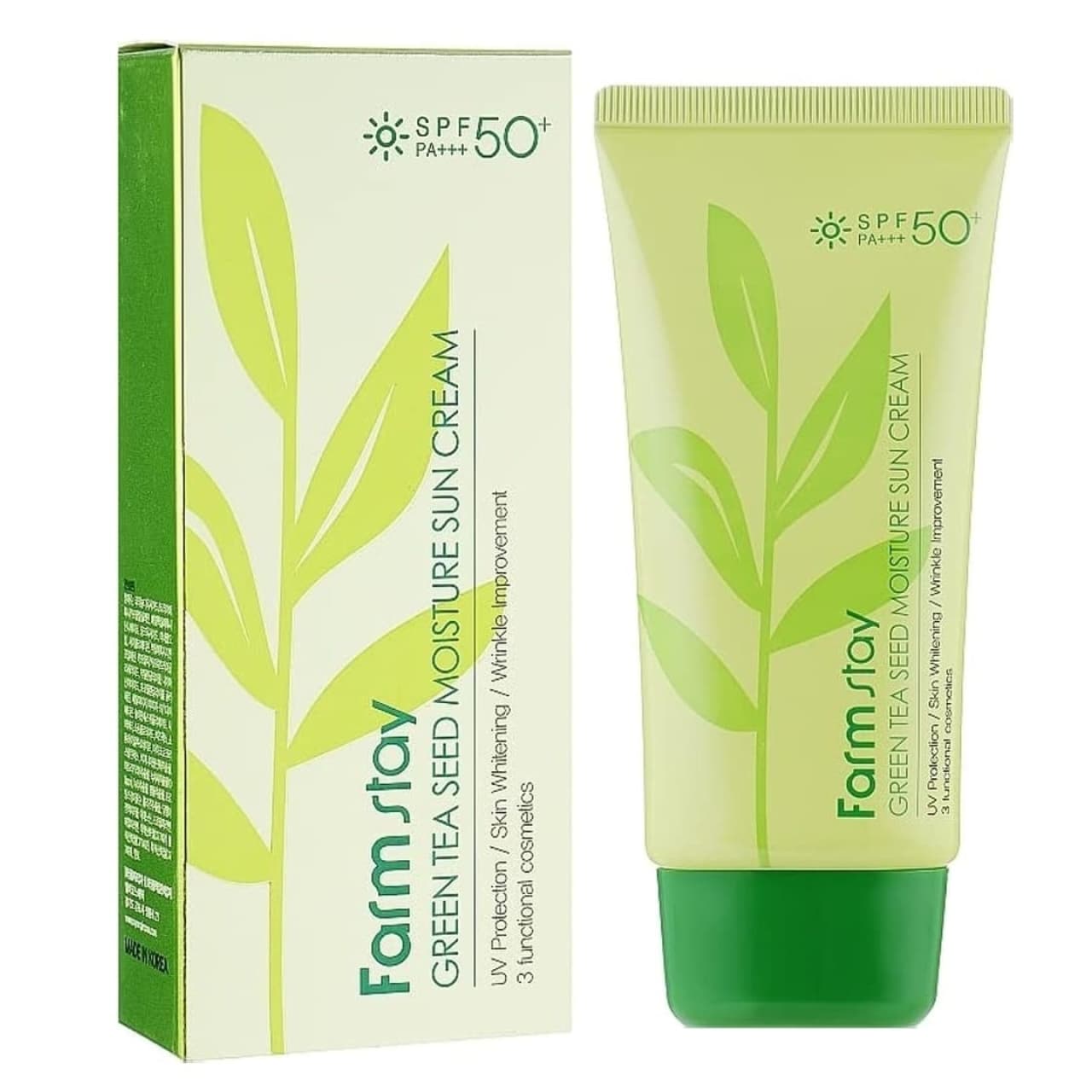 کرم ضد آفتاب فارم استی مدل چای سبز SPF 50 وزن 70 گرم