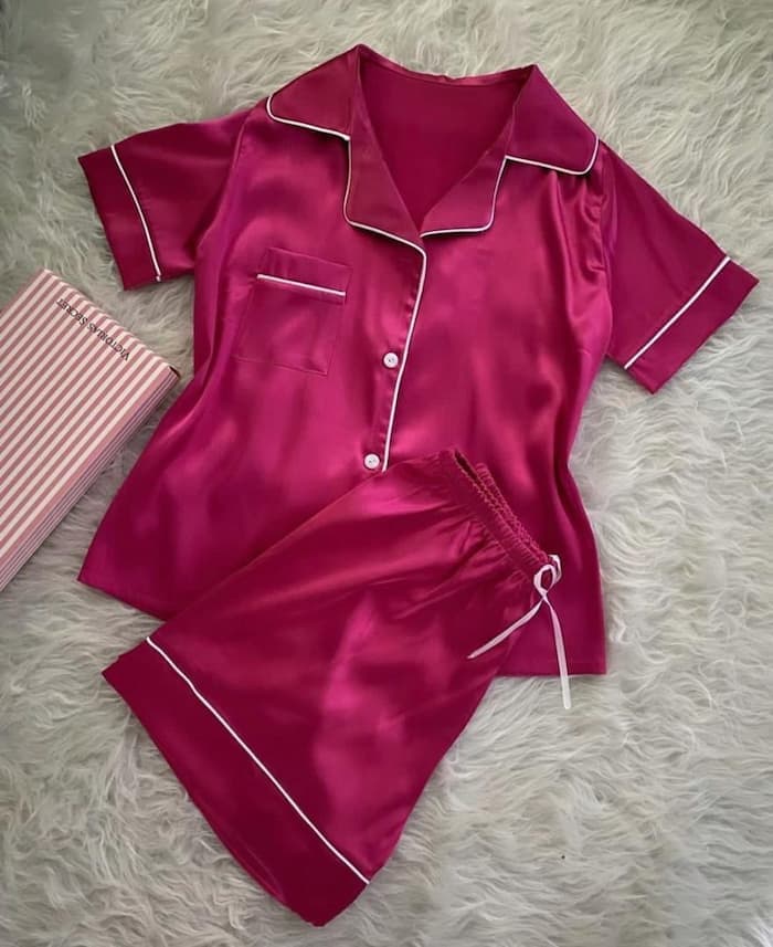 بلوز و شلوارک سرخابی ( کد ۷۹۳۵ )