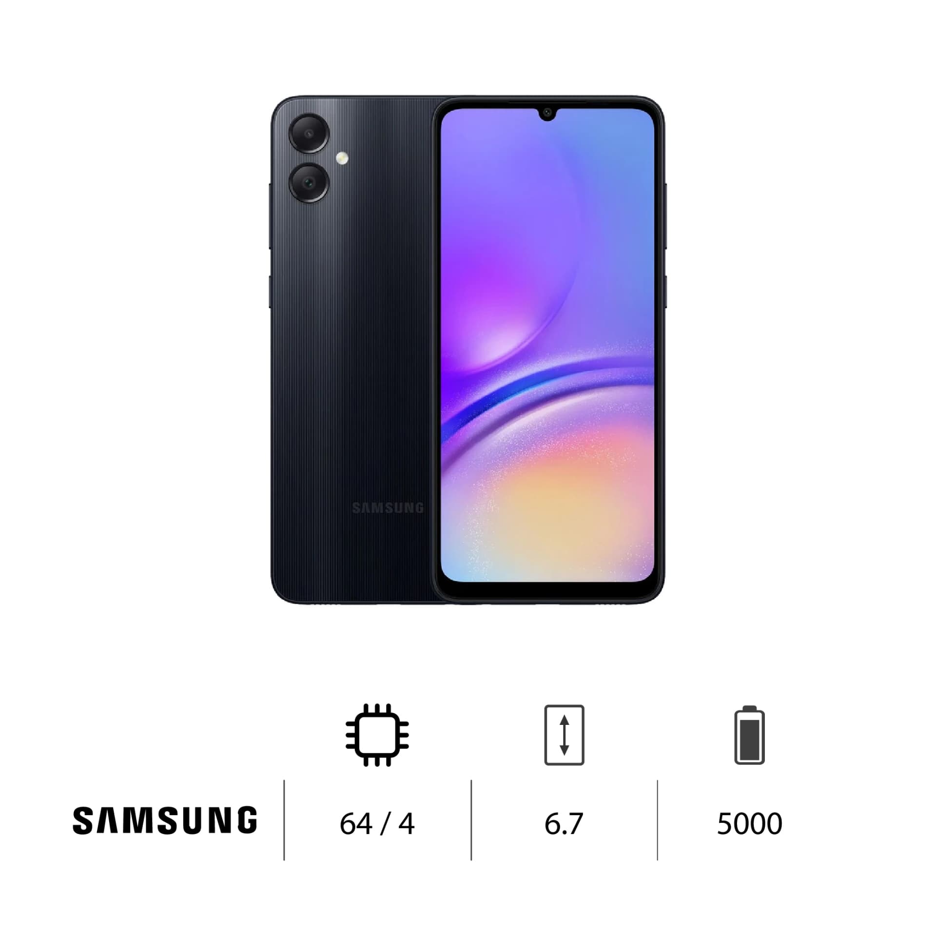 گوشی موبایل سامسونگ مدل Galaxy A05 دو سیم کارت ظرفیت 64 گیگابایت و رم 4 گیگابایت