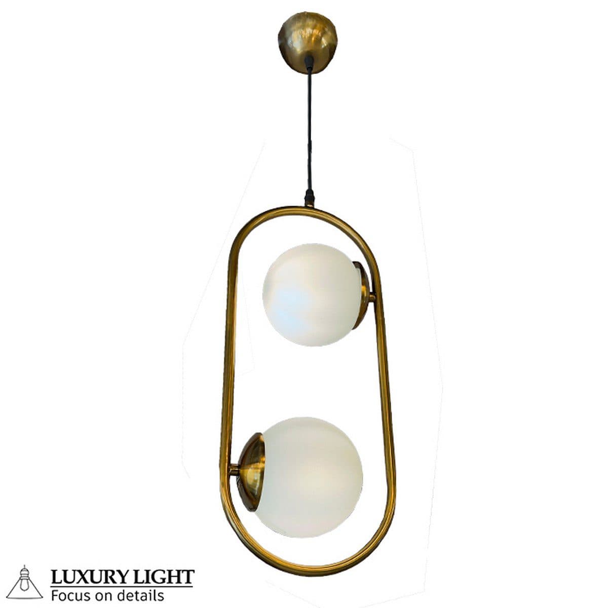 لوستر بیضی 2 حباب خور