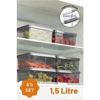 ست نظم دهنده یخچال 6 عددی وینف خاکستری 1.5 لیتر