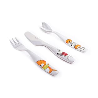 سرویس 3 پارچه قاشق و چنگال کودک دوستان