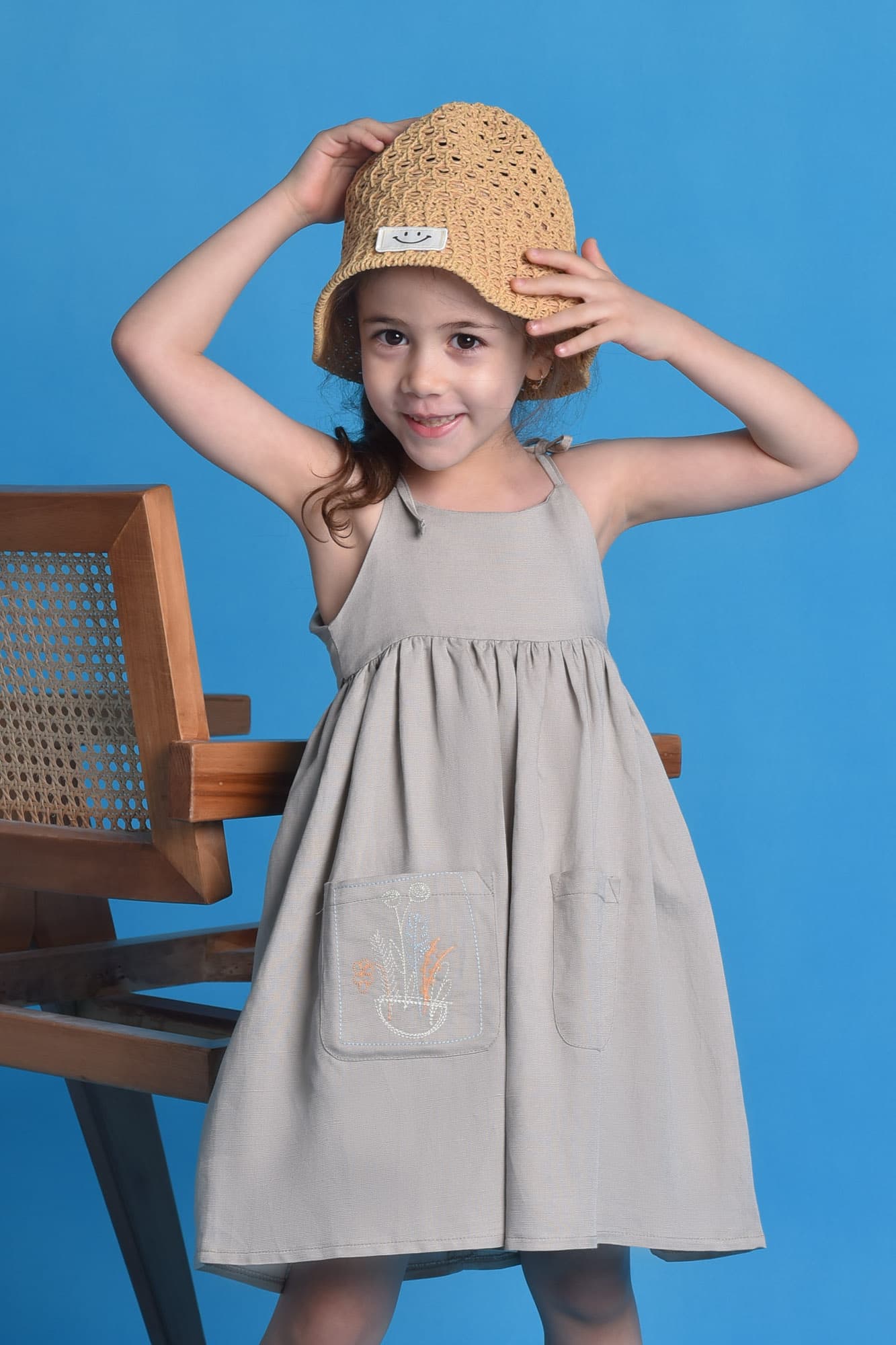 پیراهن کوتاه لینن دخترانه