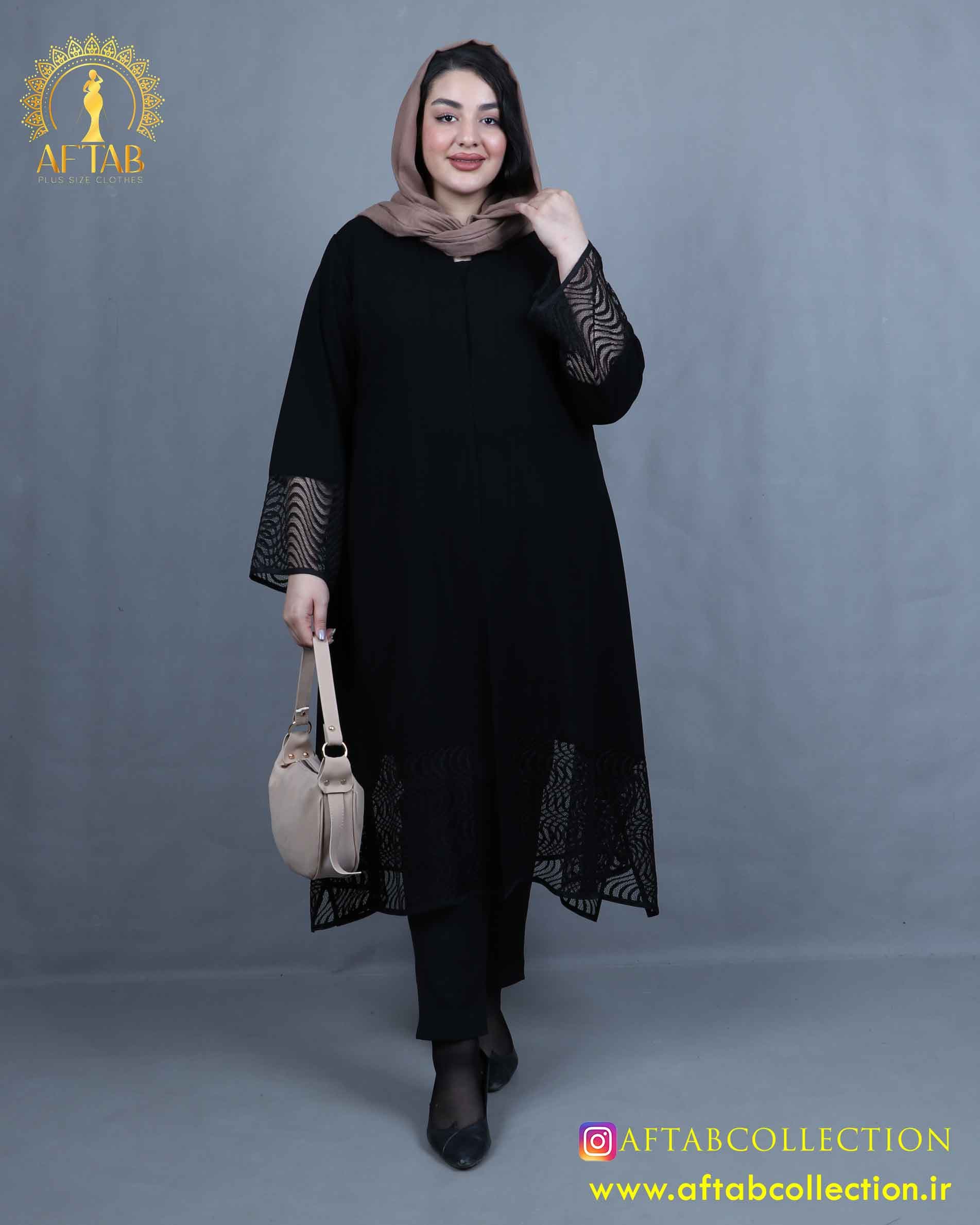 مانتو شانتون خرجکار یاخما سایزبزرگ 5465