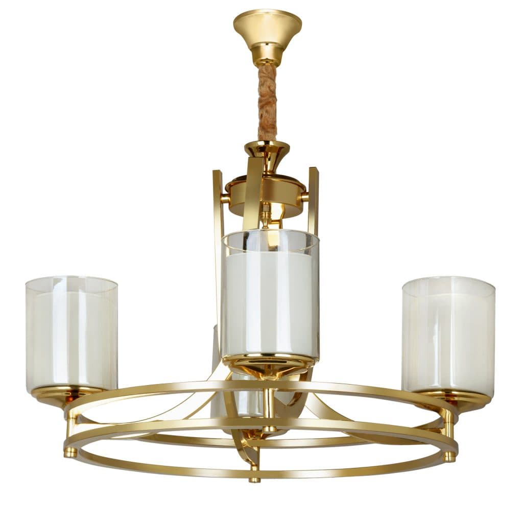 لوستر 4 شعله چشمه نور کد N2667/4G طلایی