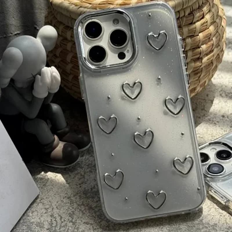 قاب موبایل سامسونگ قلب دکوراتیو فلزی بیرنگ