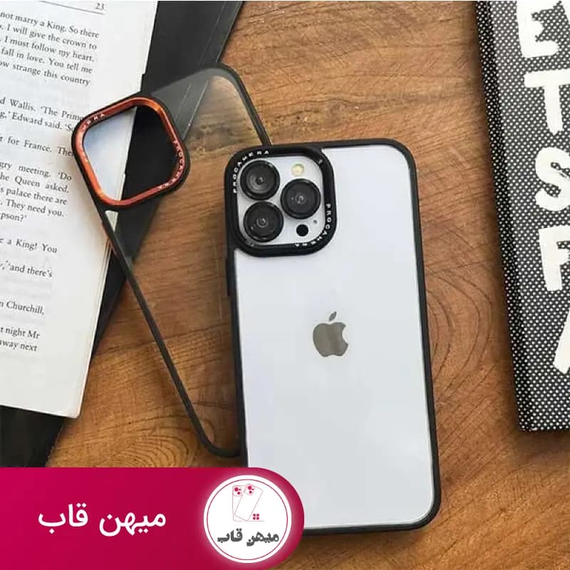 گارد گوشی آیفون کربن دورنگی شفاف - کد (۶۱۲۹)