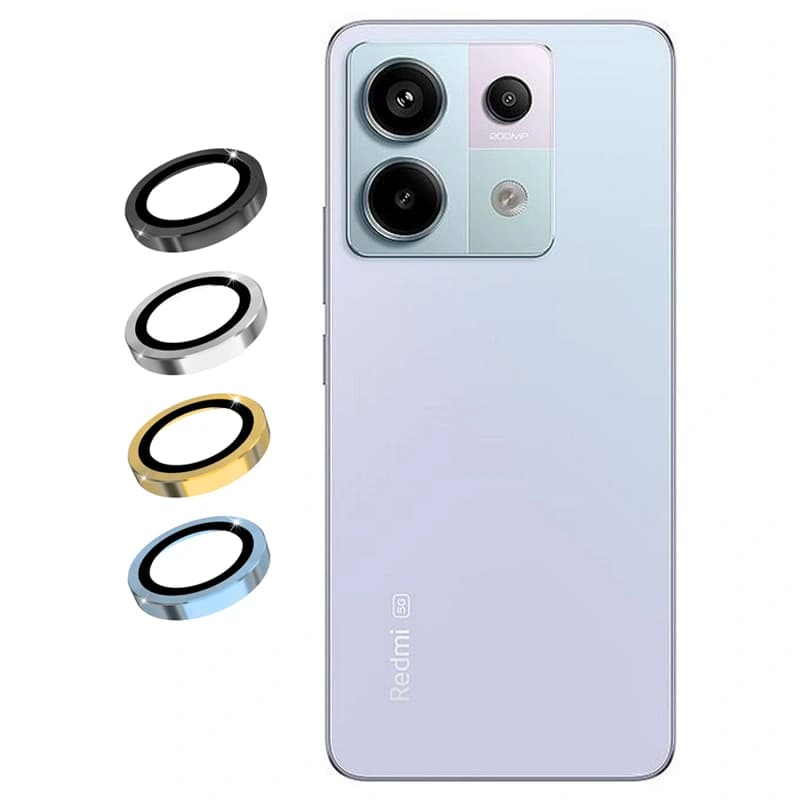 محافظ لنز دوربین Xiaomi Redmi Note 13 Pro 5G رینگی مدل شیشه ای آلومینیومی