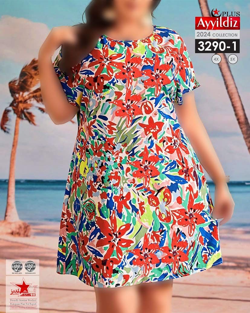 تونیک راحتی زنانه سایز بزرگ کد 3290