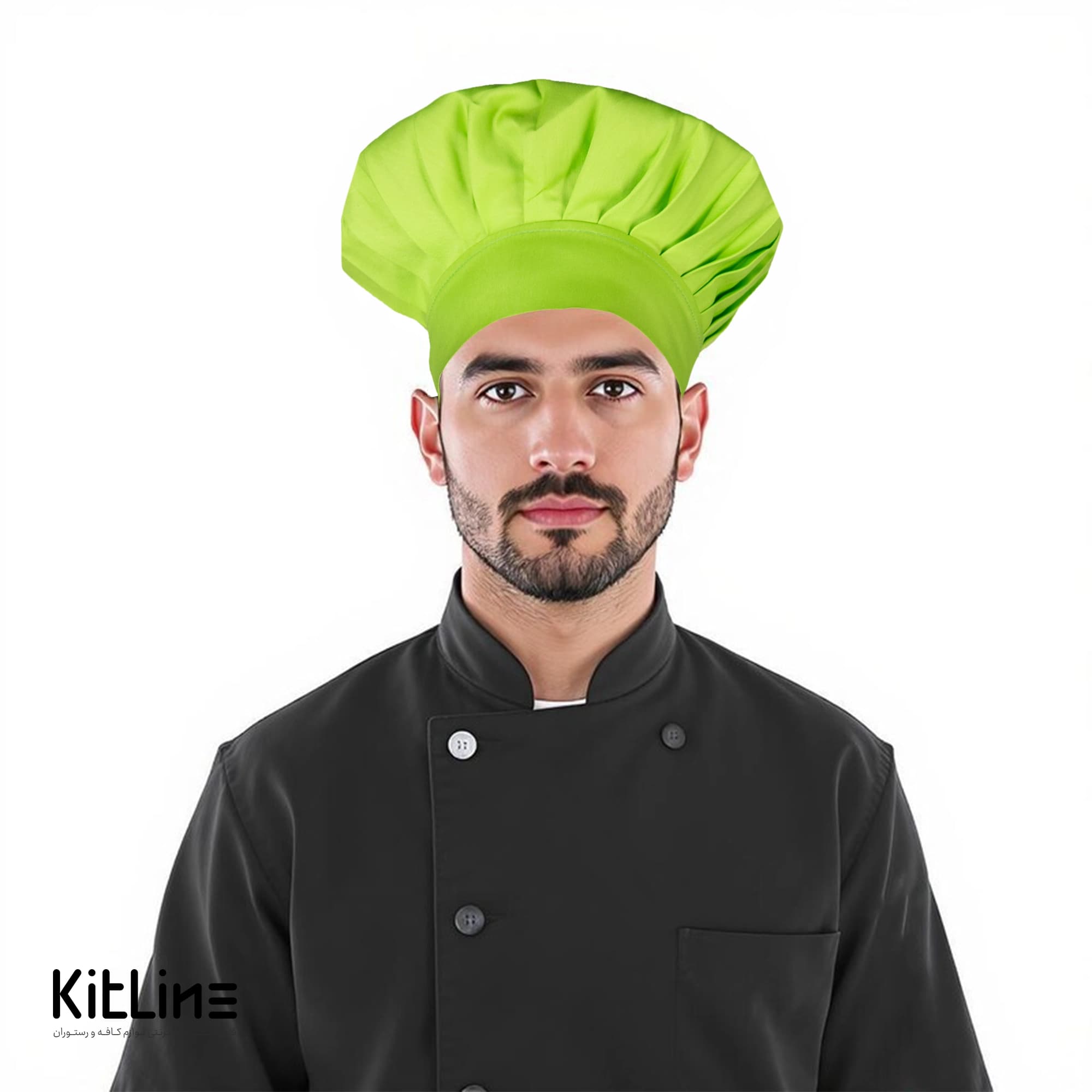 کلاه سرآشپز ترگال کجراه سبز فسفری پوشاکو