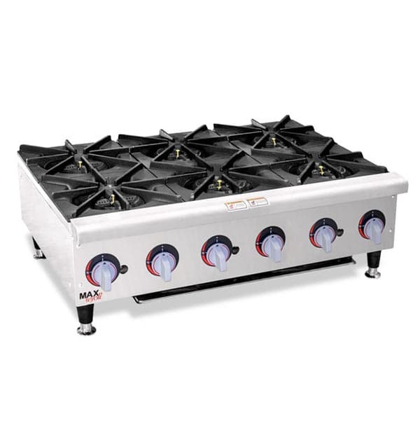 اجاق گاز 6 شعله رومیزی مکس سیلور