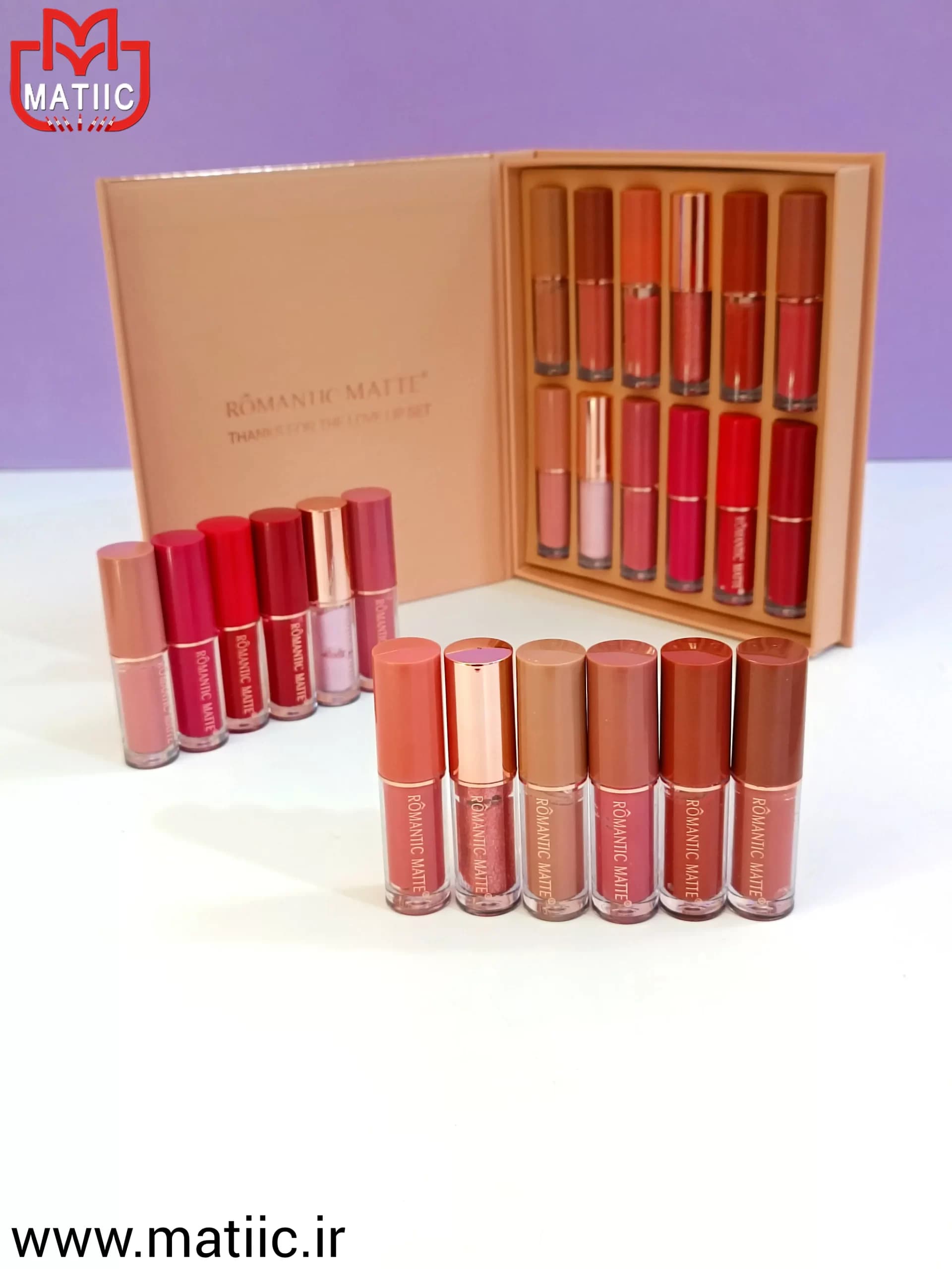 پک رژلب مایع ضدآب 12 عددی