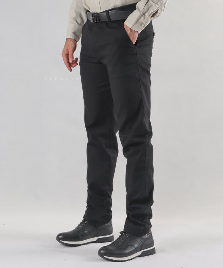 شلوار کتان مردانه راسته ساده 2313