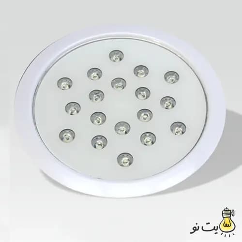 چراغ توکار استخری تک رنگ 18 وات EMAX