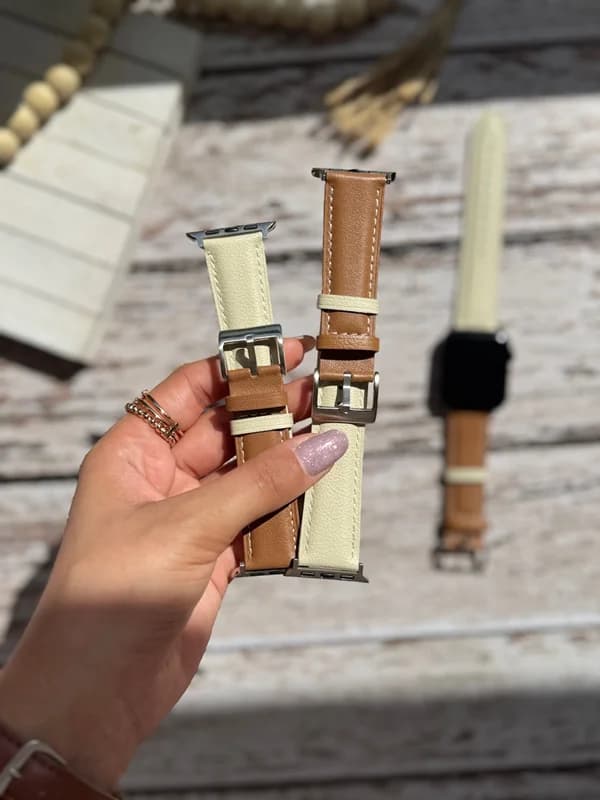 بند اپل واچ چرمی mocha mousse