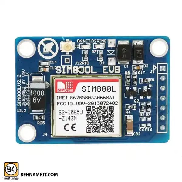 ماژول BORD SIM800 L Blue / سوکت سیم کارت