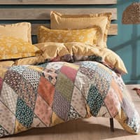 سرویس کاور لحاف دو نفره یاتاش آسترید خردلی