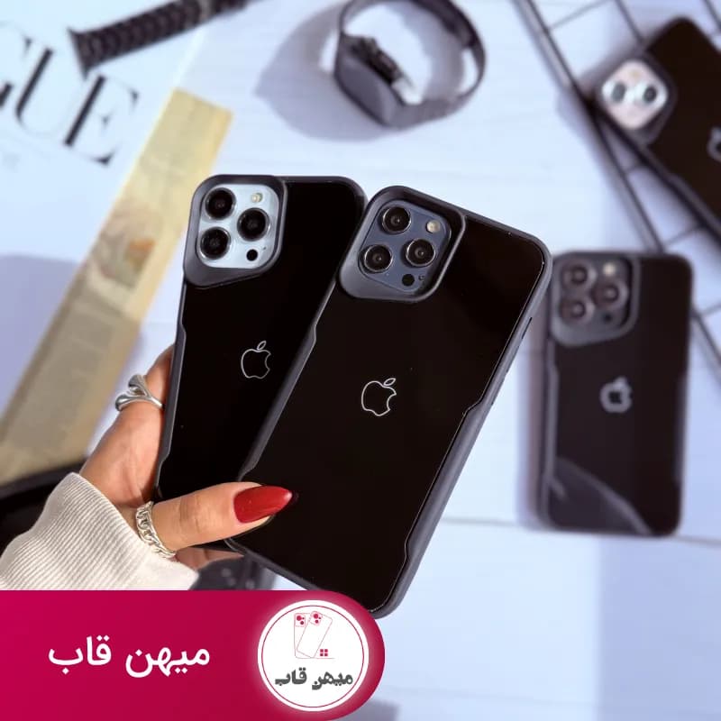 قاب گوشی آیفون مشکی براق - Glossy Black - کد (۵۲۴۹۲)