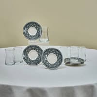 ست چای خوری ۶ نفره ۱۲ پارچه کاراجا لنی مشکی