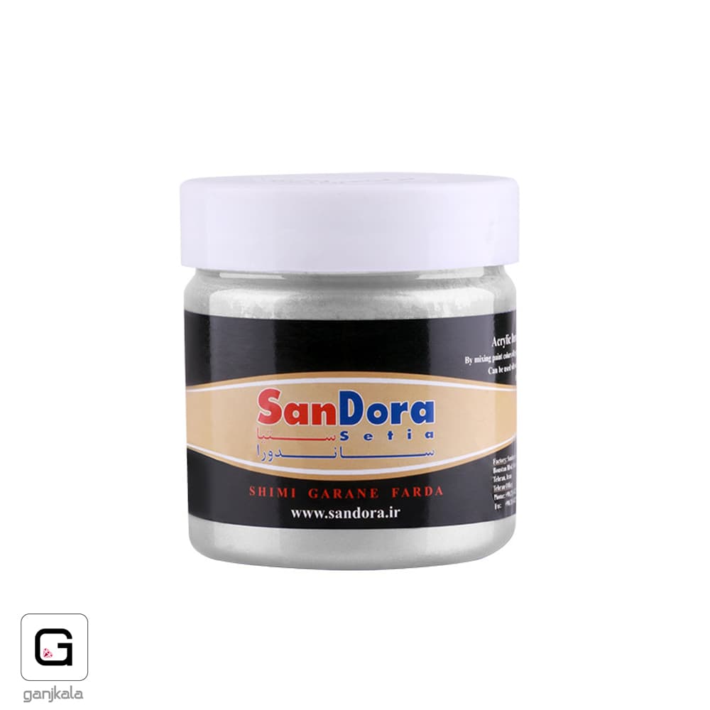 رنگ تزئینی اکلیلی آکریلیک سفید صدفی ربعی 123 ساندورا