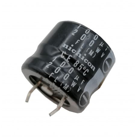 خازن الکترولیتی 100uF / 200V ژاپنی مارک NICHICON