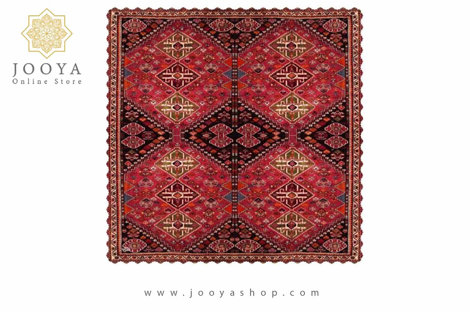 رومیزی مخمل مربع فرش قشقایی