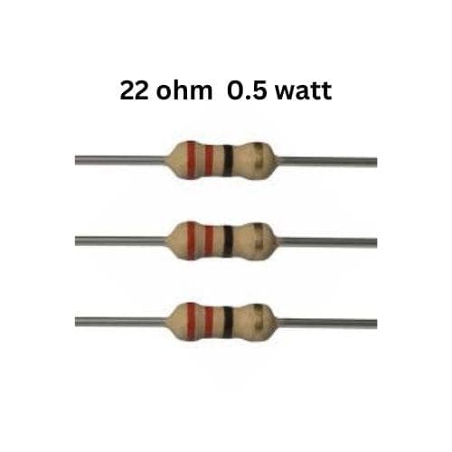 مقاومت ۲۲ اهم ۱/۲ یا ۰.۵ وات