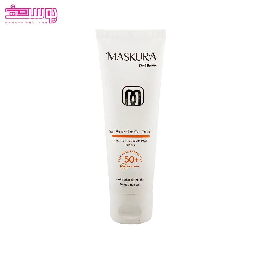 کرم ژل ضد آفتاب پوست چرب SPF50 ماسکورا رنیو حجم 50ml