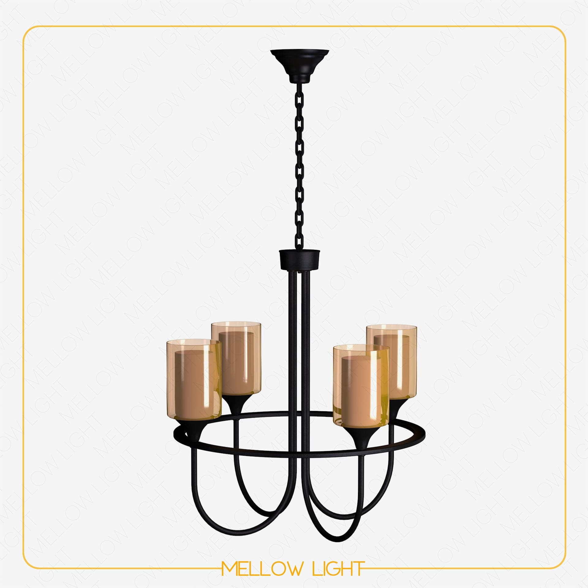 لوستر چهارشاخه مدرن تندیس