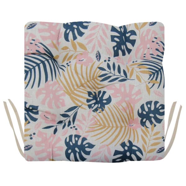 سیلوانا تشک صندلی طرح برگ های رنگی صورتی-سرمه ای