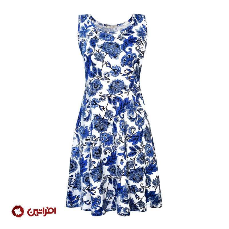 پیراهن مدل گل و برگ افراتین کد 9592