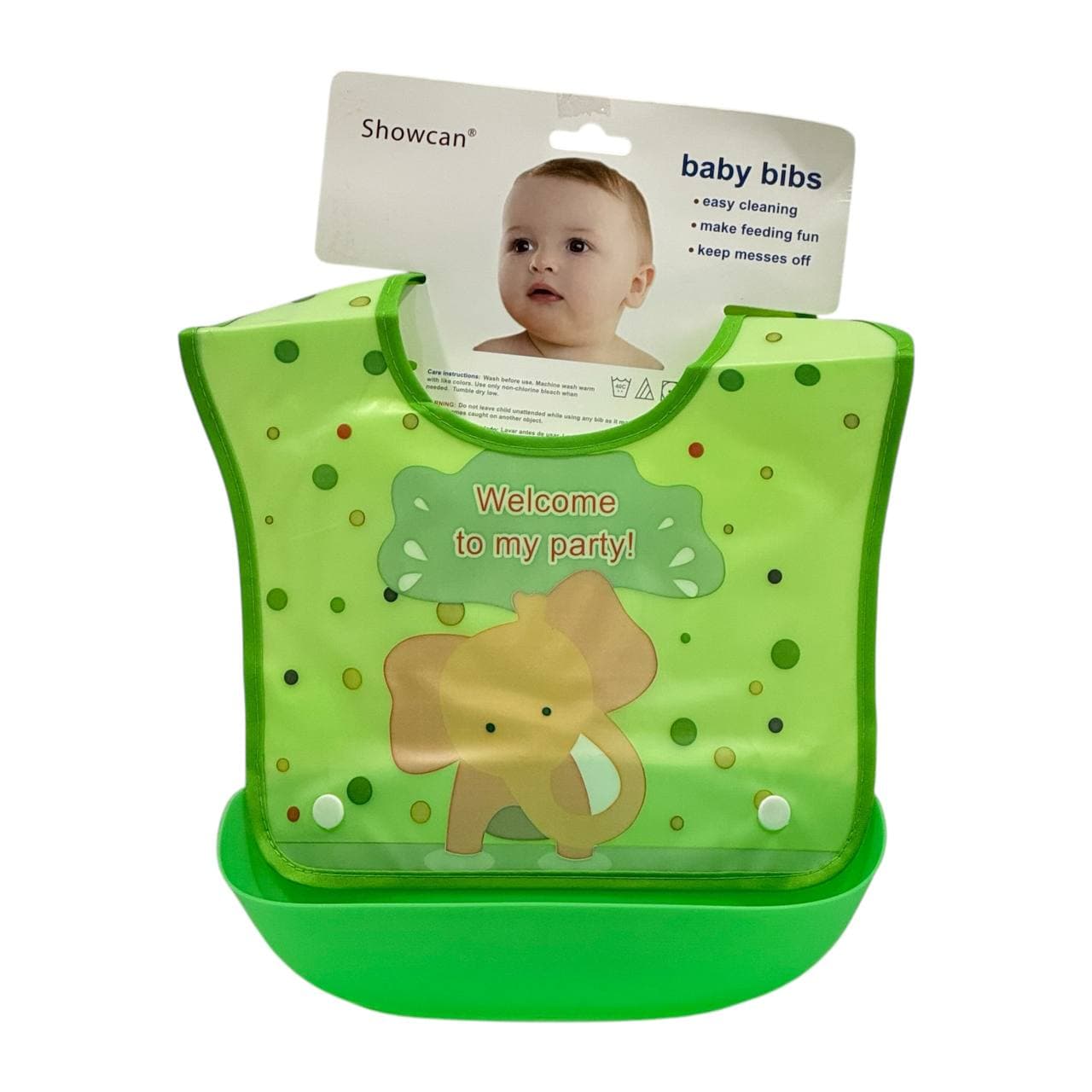 ظرف غذای کودک به همراه پیشبند طرح فیل