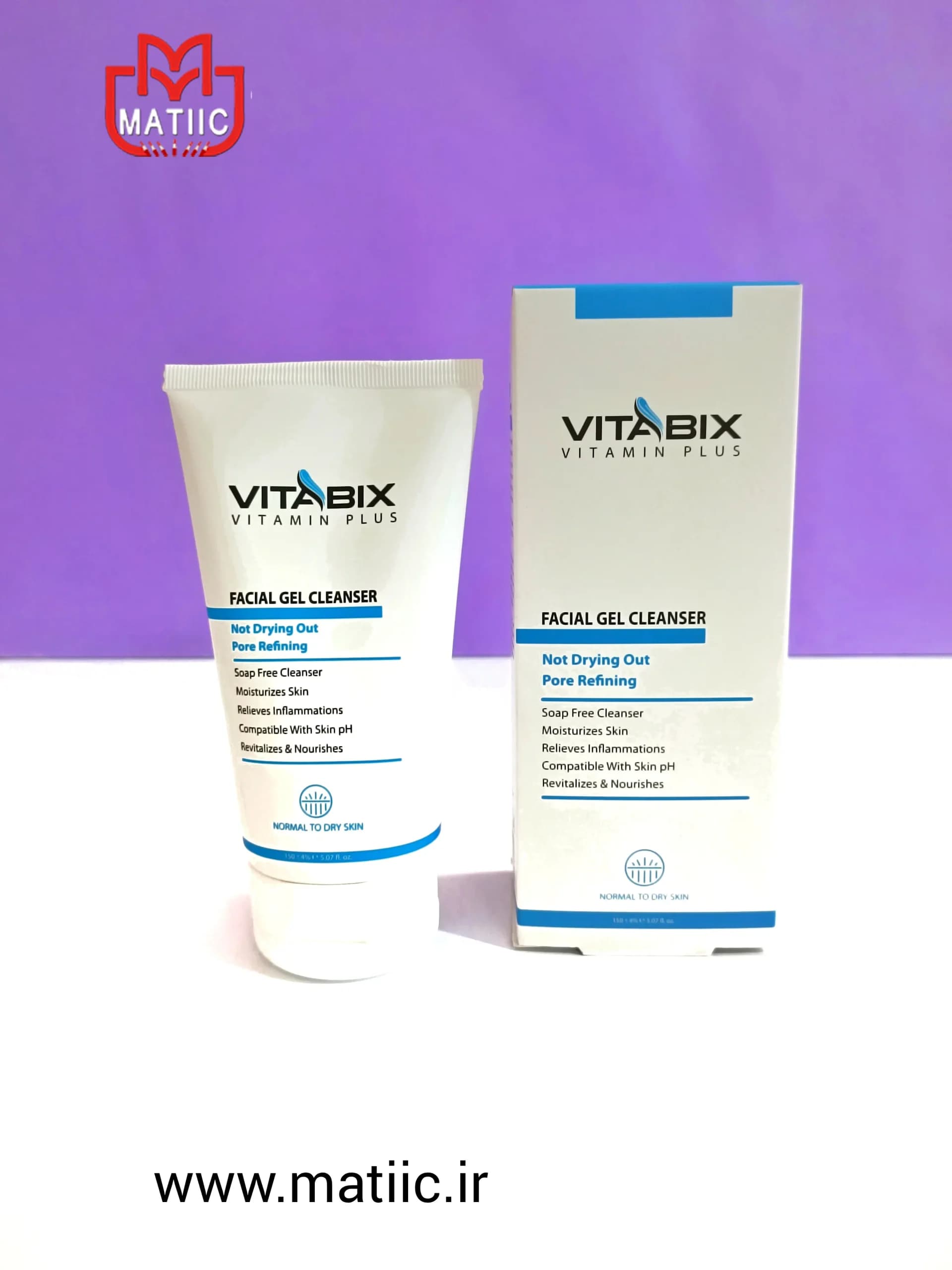 ژل شستشوی صورت ویتابیکس مخصوص پوست نرمال و خشک
