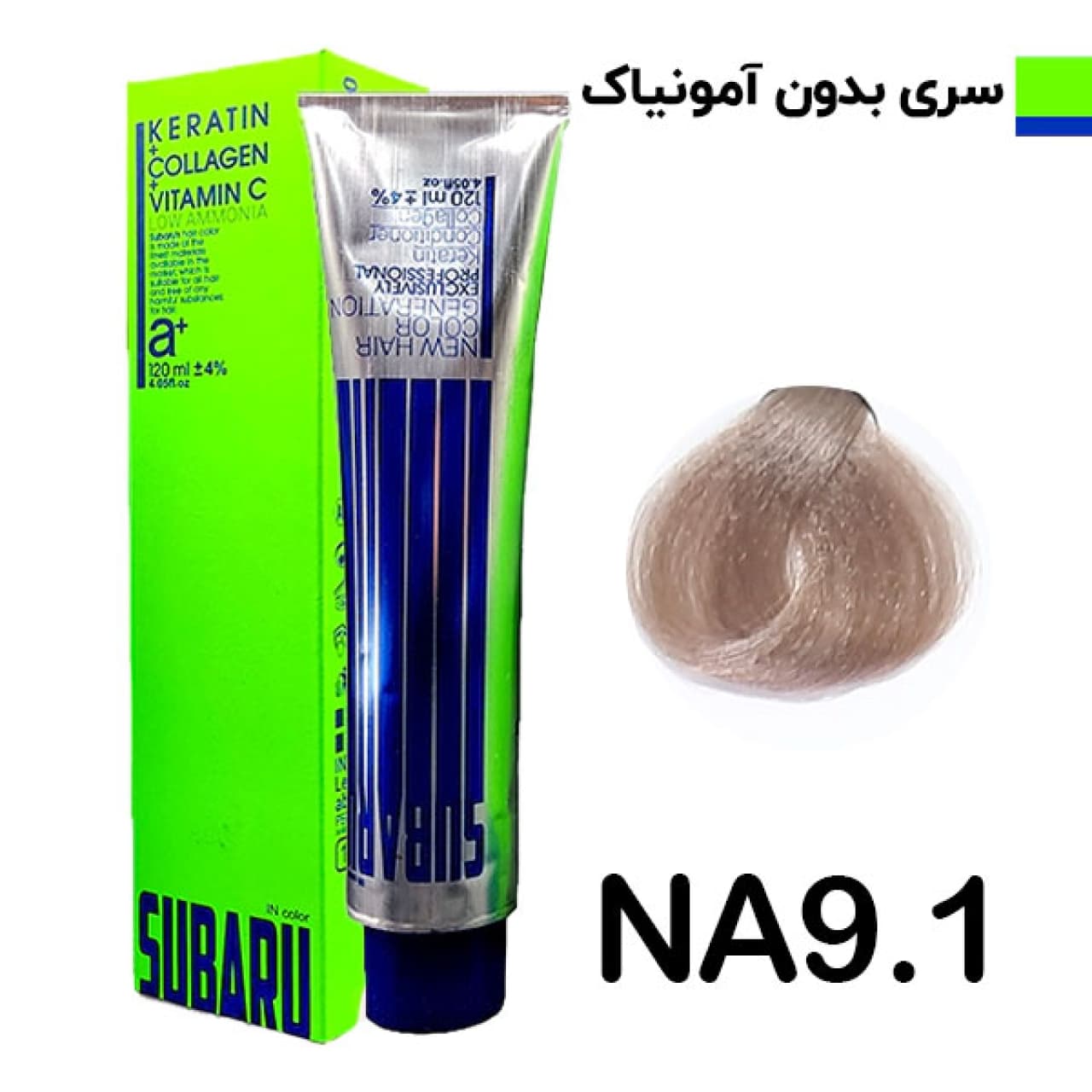رنگ مو سوبارو شماره N/LA9.1 حجم 120 میلی لیتر رنگ بلوند دودی