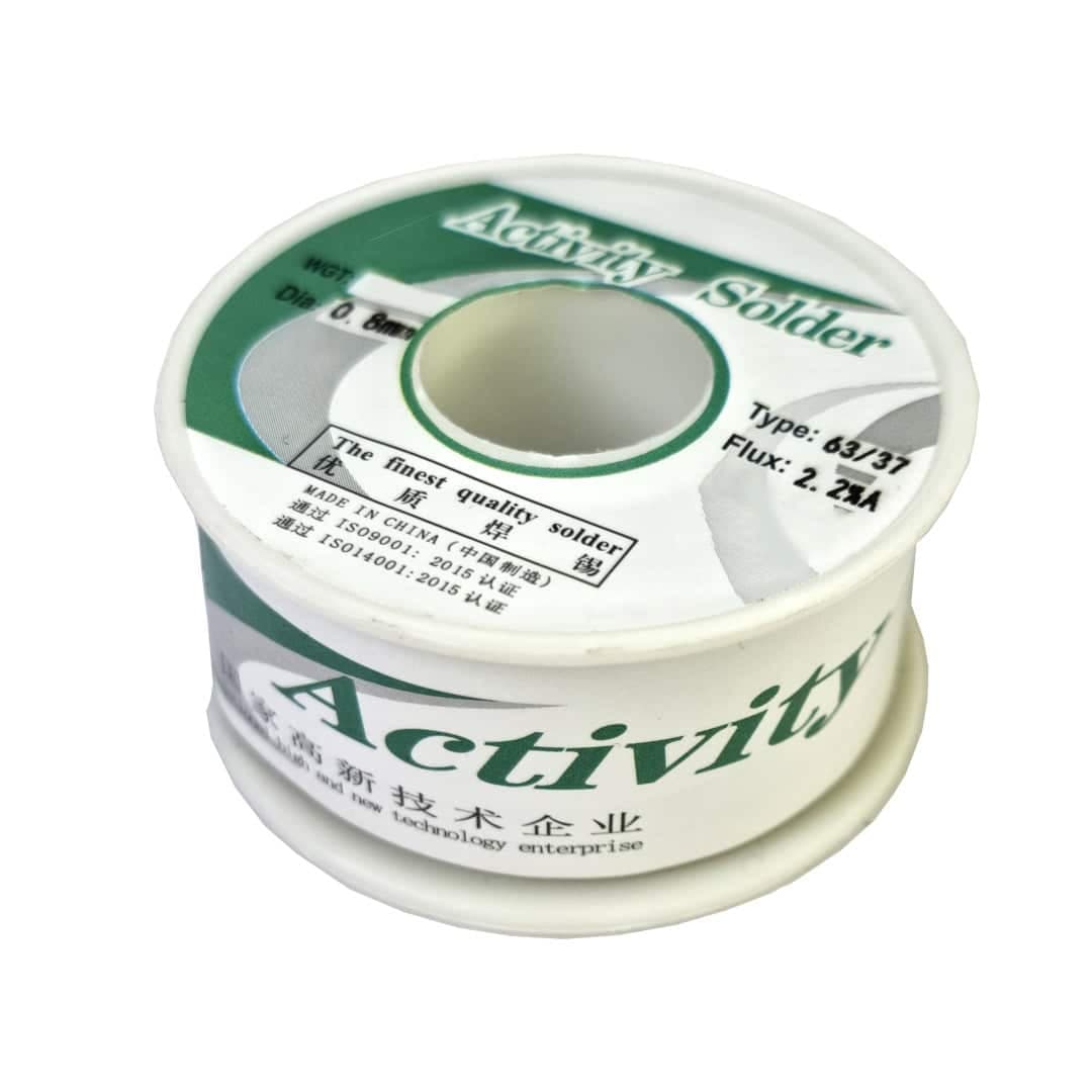 سیم لحیم 0.8 میلی متر 50 گرم مارک ACTIVITY سری جدید