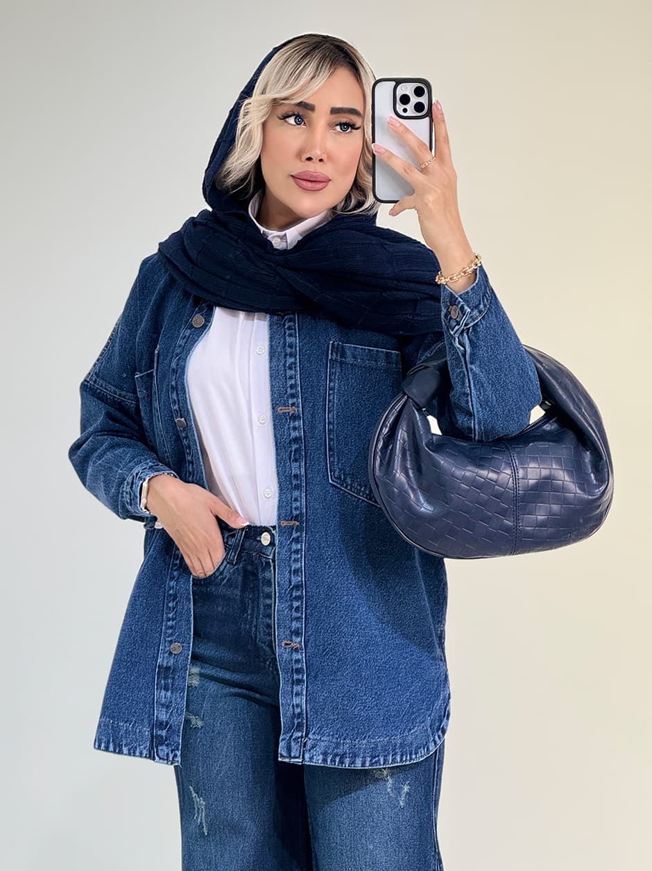 کت جین جیبدار کد 18416