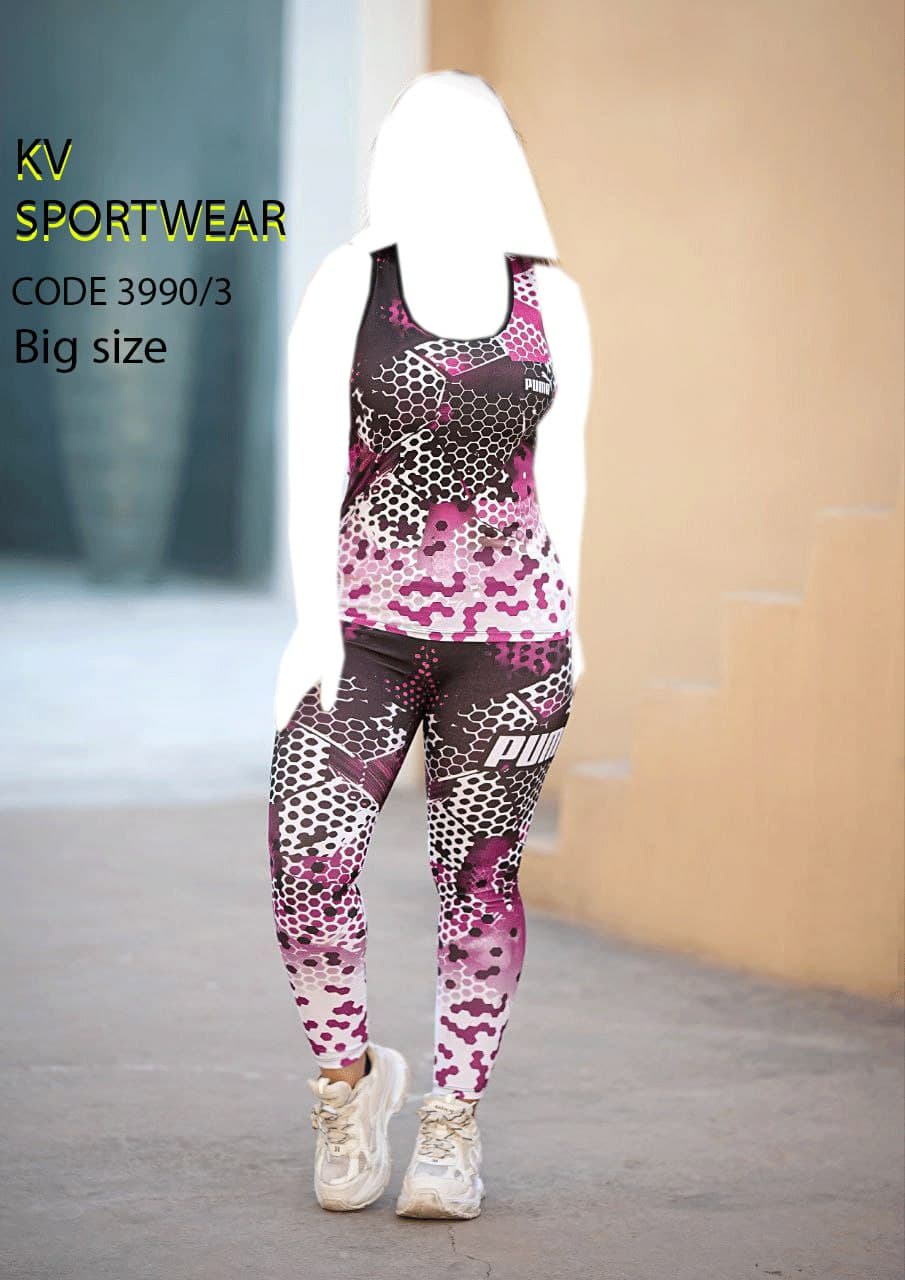 ست تاپ شلوار سایز بزرگ ورزشی زنانه PUMA کد 003