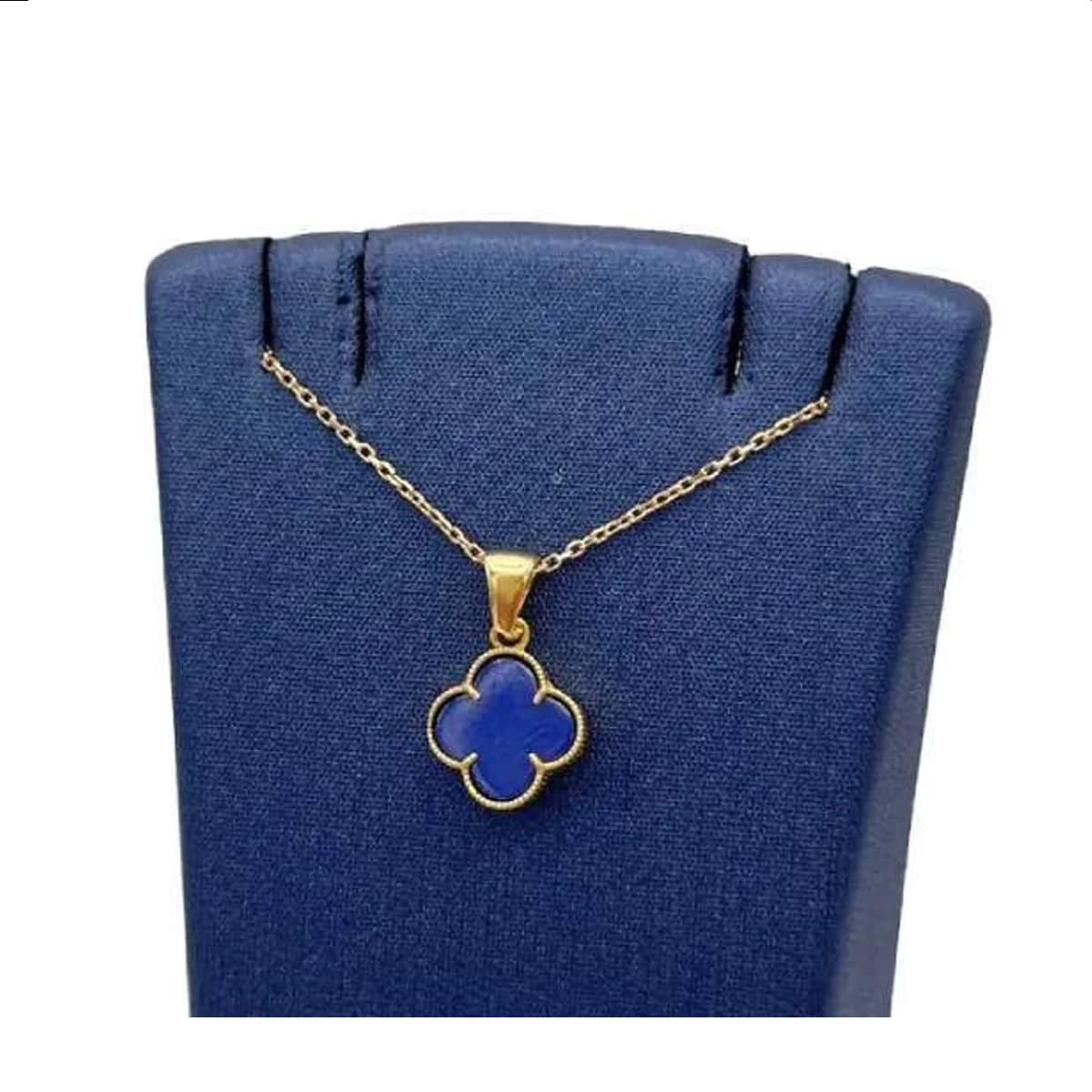 گردنبند طلا زنانه طرح ونکلیف سرمه ای اپال گلد کد sh0184