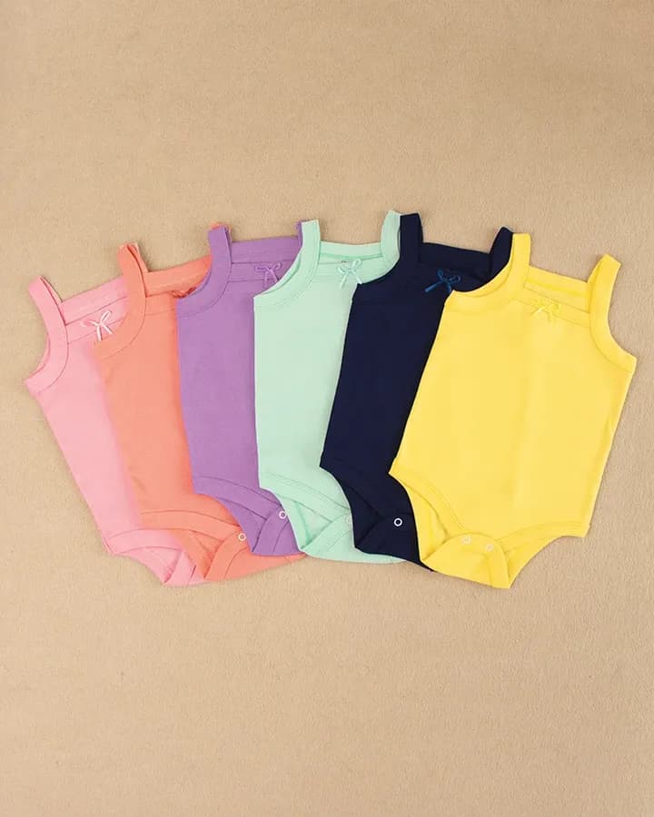 بادی نوزادی یقه خشتی دخترانه