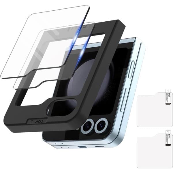 گلس شیشه ای گوشی آراری مدل حریم خصوصی Core مناسب Galaxy Z Flip 6 پک دو عددی