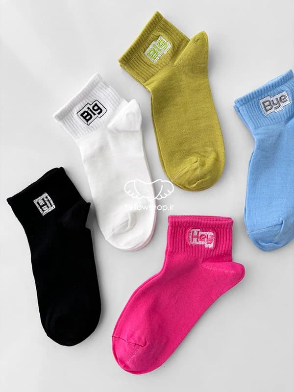 جوراب مچی زنانه کش انگلیسی اسپرت گلدوزی کد 32122