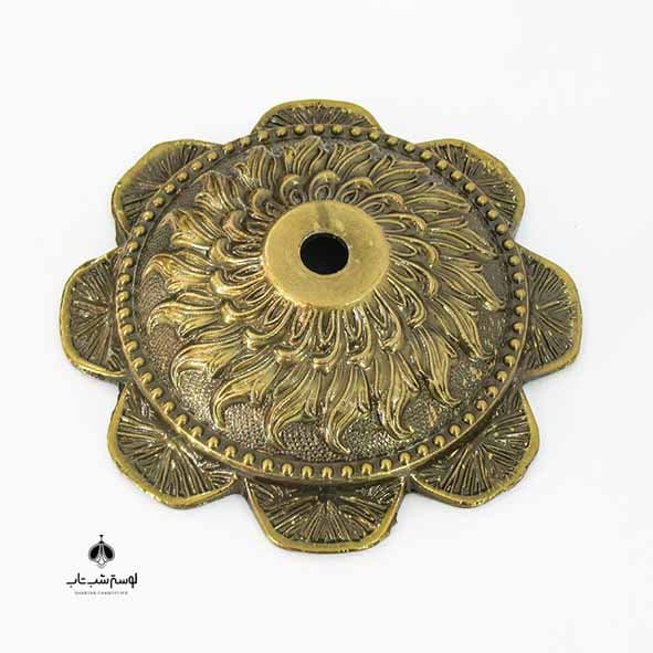 زنبق خورشیدی 8 پر سایز 120 میلیمتر با آبکاری آنتیک چینی