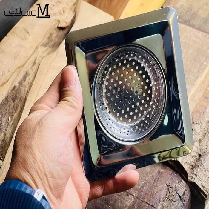 صافی سینک ظرفشویی استیل مربع