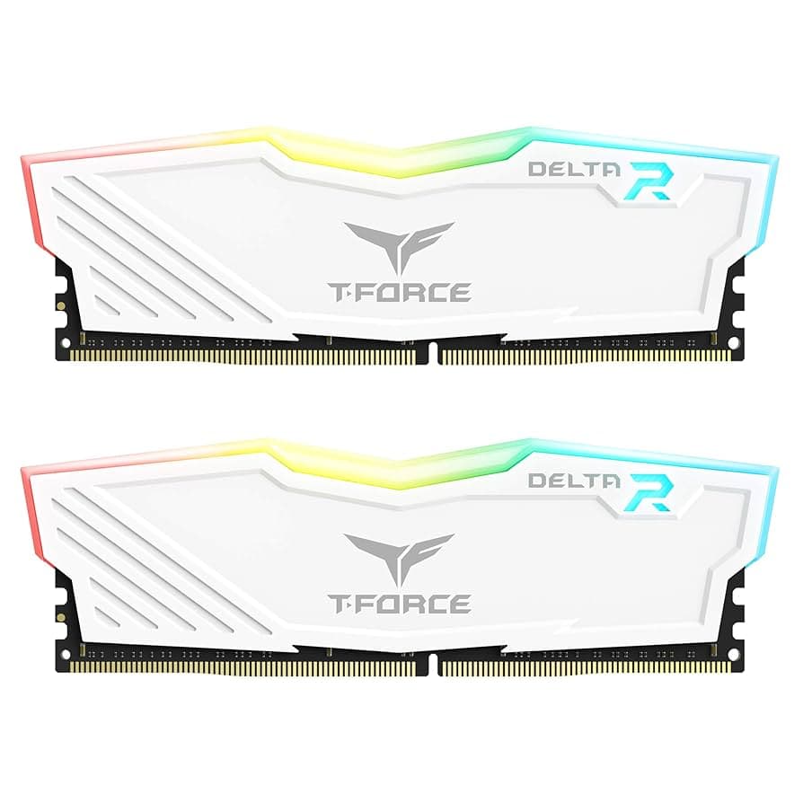 رم 16 گیگ T.FORCE DELTA 16G RGB 3000 DDR4(استوک-رنگ سفید)